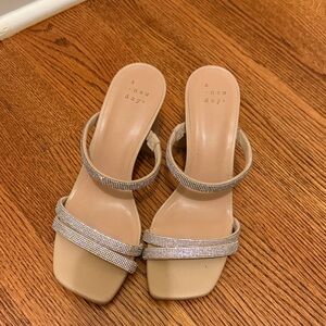 A New Day Women's Sparkling Silver Heels